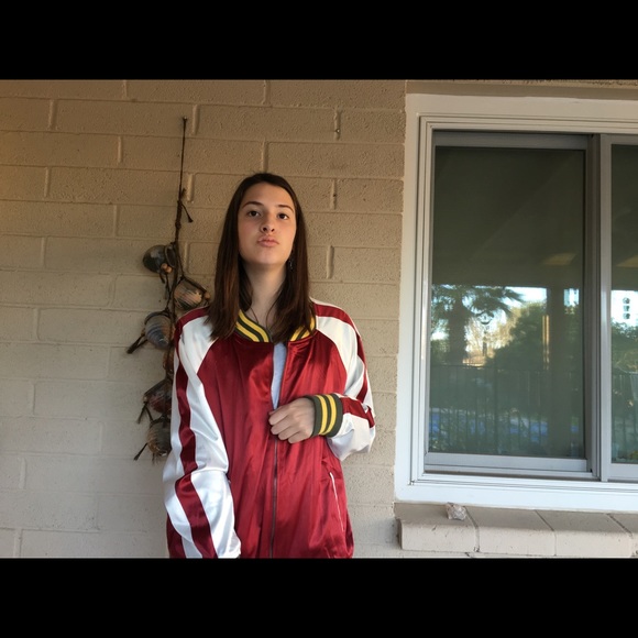 Vintage shiny letterman style California jacket - Picture 3 of 4